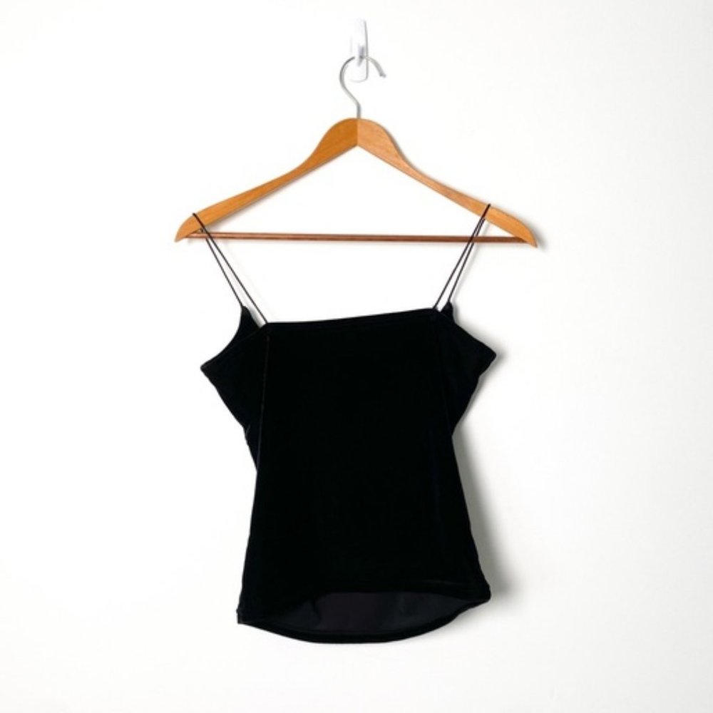 Stunning Vintage Luxe Squared Neck Velvet Silk Top - Picture 8 of 9